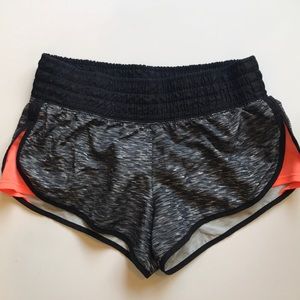 BLACK and ORANGE RUNNING SHORTS